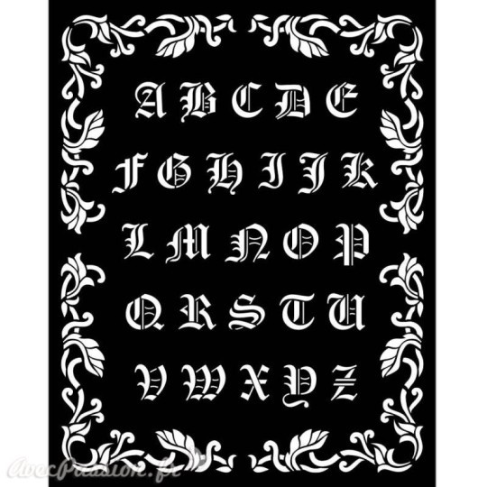 Pochoir Sleeping Beauty alphabet 