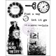 Tampon transparent Cling Stamps Never too late 15x19cm