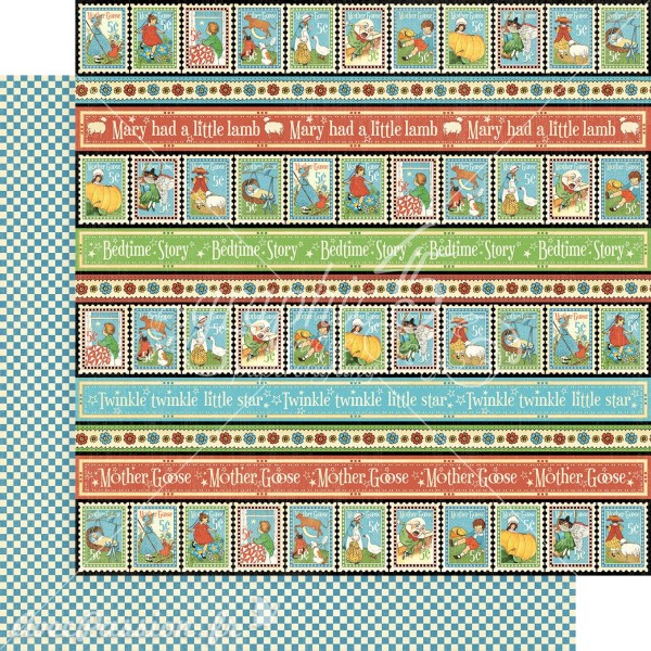 Papier scrapbooking Graphic 45 Mother Goose Deluxe Collector's Edition 24fe 30x30 assortiment