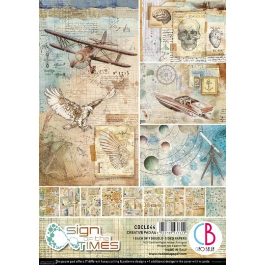 Papier scrapbooking Ciao Bella Sign of the Times 9fe A4 assortiment