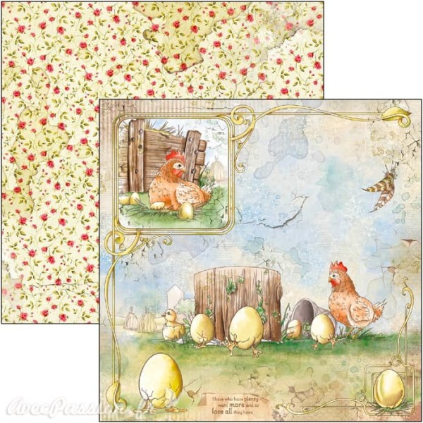 Papier scrapbooking Ciao Bella Aesop's Fables 12fe 15x15 assortiment