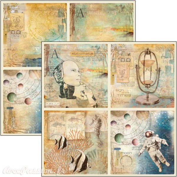 Papier scrapbooking Ciao Bella Sign of the Times 8fe 30x30 assortiment