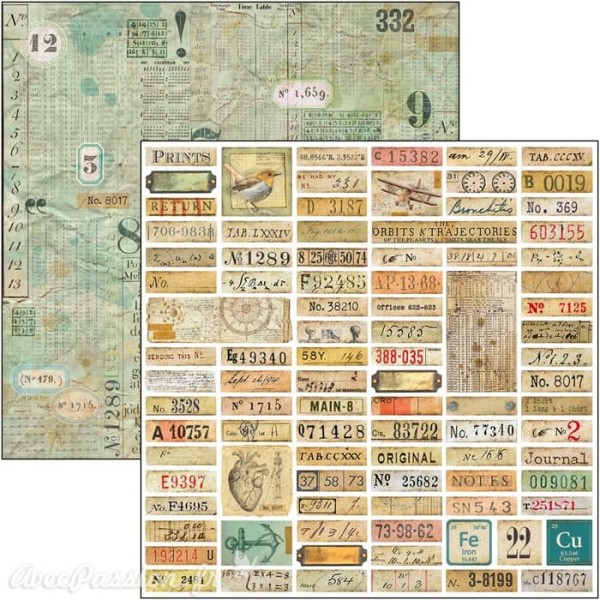 Papier scrapbooking Ciao Bella Sign of the Times 8fe 30x30 assortiment