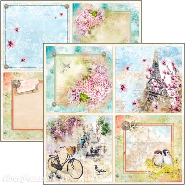 Papier scrapbooking Ciao Bella Notre Vie 8fe 30x30 assortiment