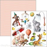 Papier scrapbooking Ciao Bella My First Year Vol.1 12fe 30x30 assortiment