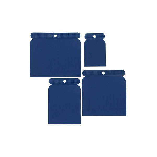 Spatules plastique pour pâtes de structure 9cm 4p tailles différentes