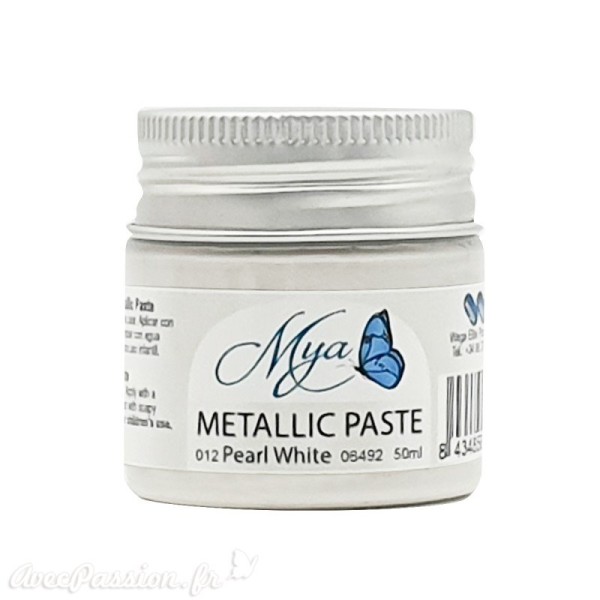 Pate métallique Mya 012 blanc perle 50ml