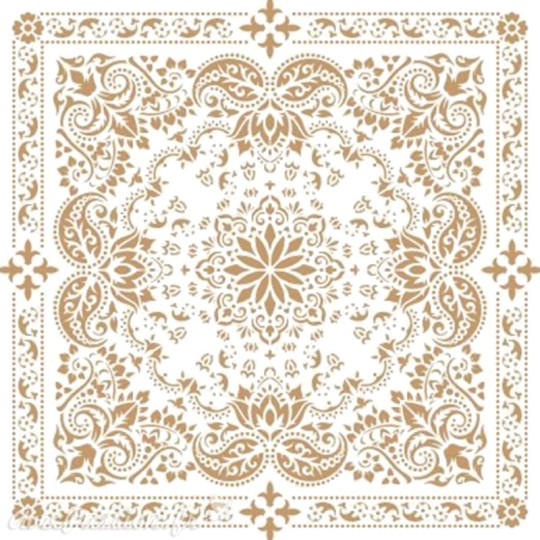 Pochoir décoratif Damask damassé 50x50cm - 47x47m Grand