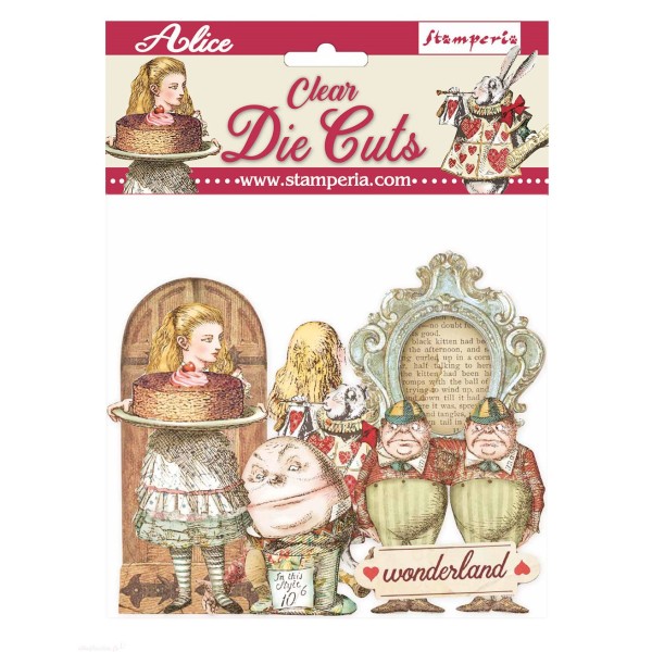 Die Cuts Clear Alice through the looking glass Stamperia