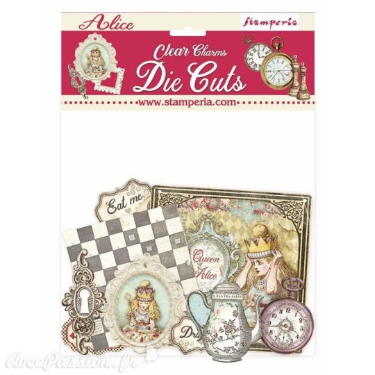 Die Cuts Clear Alice Charms Stamperia