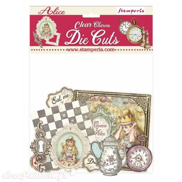 Die Cuts Clear Alice Charms Stamperia