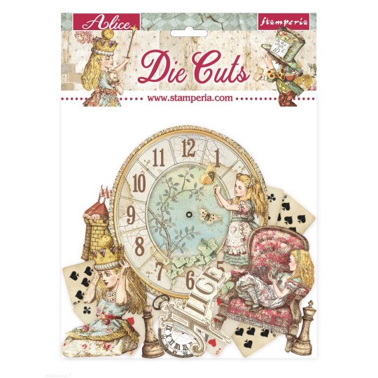 Die Cuts assortiment Alice through the looking glass Stamperia Die Cuts assortiment Alice through the looking glass Stamperia