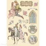Chipboard bois Stamperia Sleeping Beauty A5