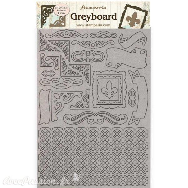Chipboard carton Sleeping Beauty cadres Stamperia A4