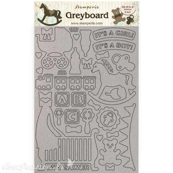 Chipboard carton Sleeping Beauty enfant Stamperia A4