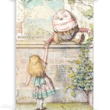 Papier scrapbooking assortiment Stamperia 6fe A4 acétate Alice