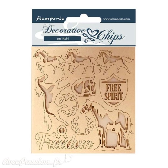 Chipboard carton Stamperia Freedom