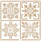 Pochoir décoratif Mya Home Decor tuile B 40x40cm - 38x38cm
