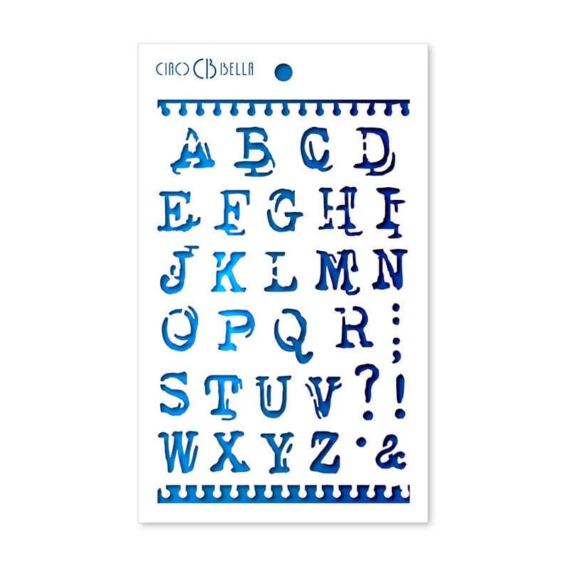 Pochoir scrapbooking Ciao Bella Reporter 12x20cm