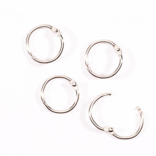Anneaux reliure Argent 20mm x12 Anneaux reliure Argent 20mm x12