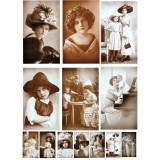 Cartes scrapbooking Craft O Clock Photos vintage I 15x15