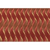 Papier indien dune fond rouge motifs rose ligne rose et or