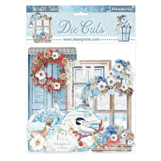 Die Cuts assortiment Winter Tales quotes and labels Stamperia Die Cuts assortiment Winter Tales quotes and labels Stamperia