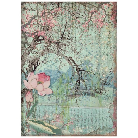 Papier de riz Sir Vagabond in Japan arbre oriental Stamperia A4