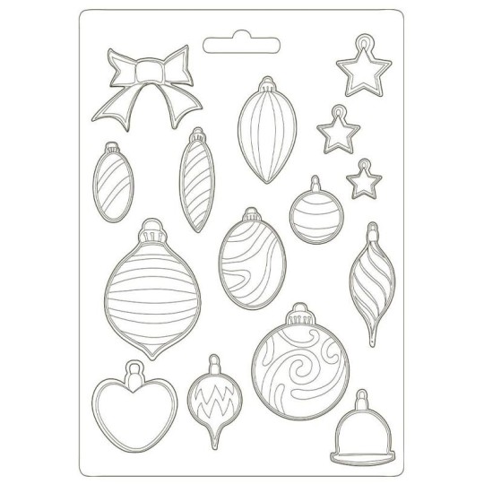 Moule Romantic Christmas ballons Stamperia A4