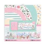 Assortiment papier scrapbooking Christmas Rose Stamperia 22f simple face 30x30 