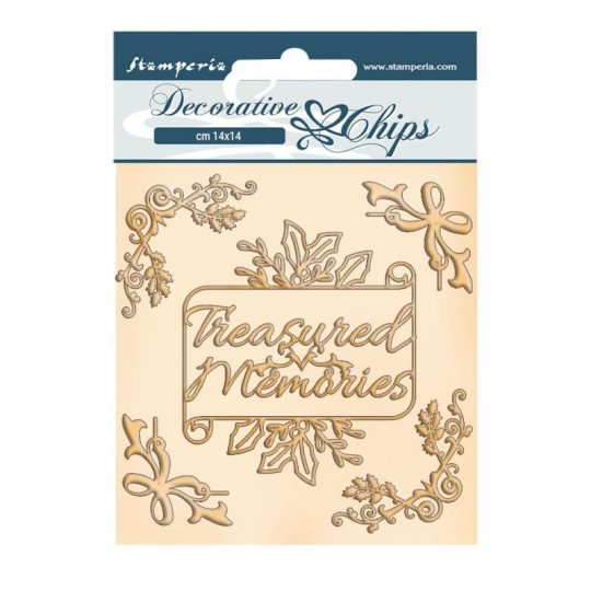 Chipboard carton Romantic Christmas memories Stamperia 14x14cm