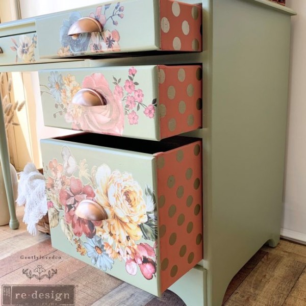 Transfert pelliculable Redesign Rose & Rouge avec dorure