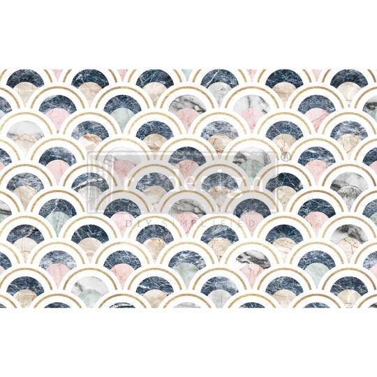 Papier de Murier Mulberry Decoupage Decor Tissue Paper Marbled Scales Redesign 48x76cm