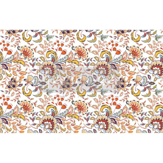 Papier de Murier Mulberry Decoupage Decor Tissue Paper Tangerine Spring Redesign 48x76cm