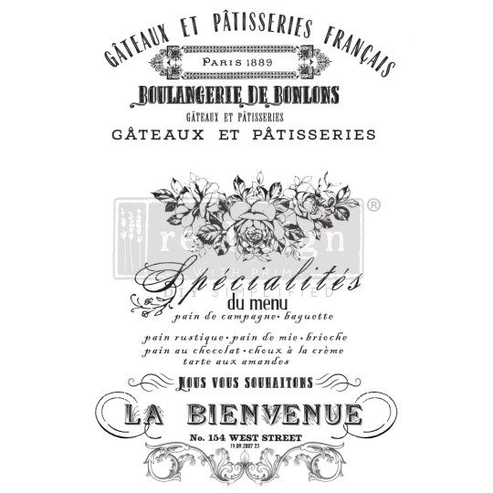 Transfert pelliculable Redesign French Specialties 61x89cm