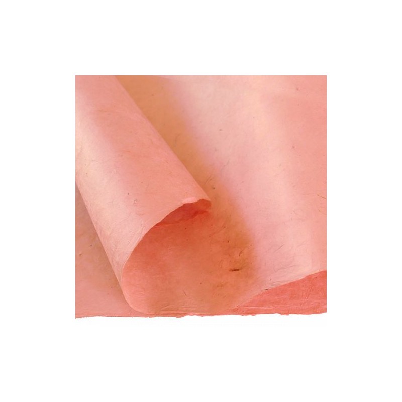 Papier népalais lokta Lamali rose ancien