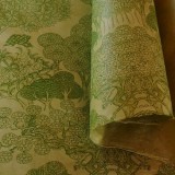 Papier népalais lokta LamaLi Kongpo vert sauge motifs vert
