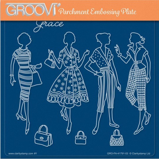 Groovi gabarit parchemin BARBARA'S ELEGANT LADIES 15x15cm