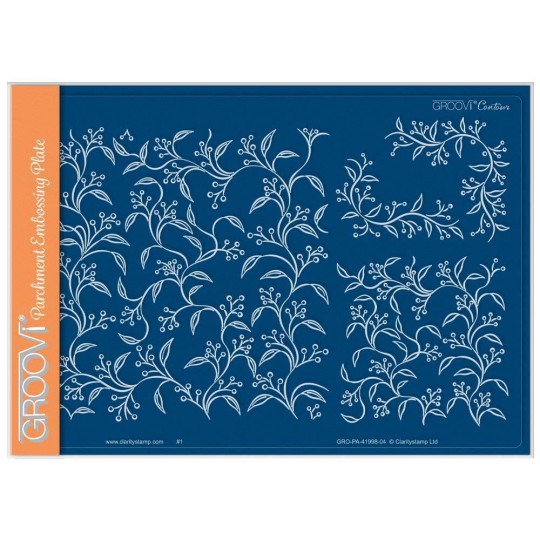 Groovi gabarit parchemin Linda Williams contours FOLIAGE PATTERN 15x21cm