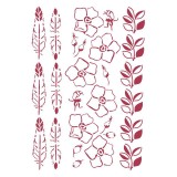 Pochoir Romantic Christmas bordures with flowers Stamperia A4