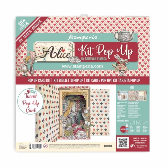 Kit PopUp scrapbooking Alice Stamperia 30x30 Kit PopUp scrapbooking Alice Stamperia 30x30