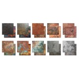 Papier scrapbooking Craft Consortium Metal Textures 30fe 30x30 assortiment