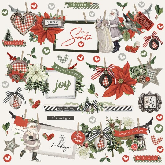 Stickers Simple Vintage Rustic Christmas