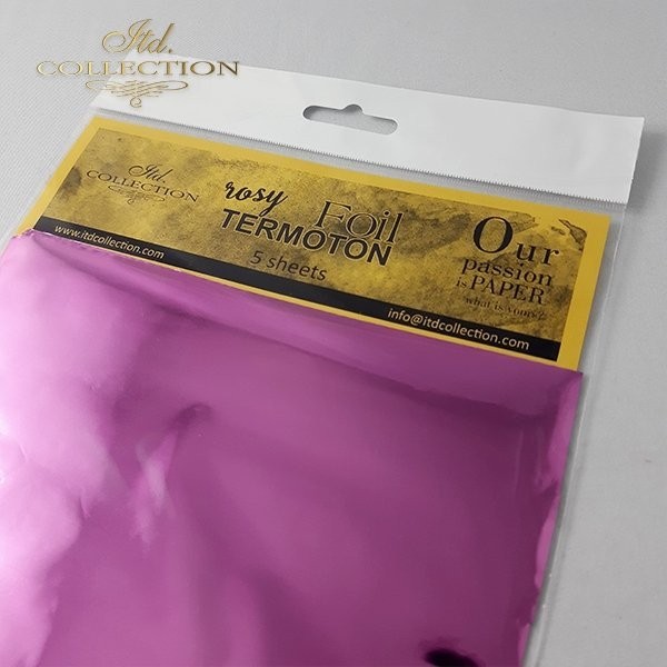 Foil Transfert métallisé pour scrapbooking Rouge x5