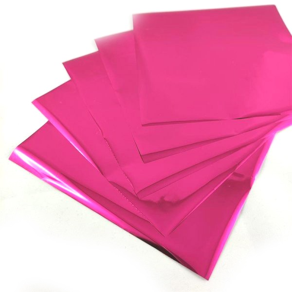 Foil Transfert métallisé pour scrapbooking Rose foncé x5