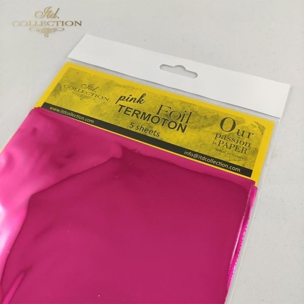 Foil Transfert métallisé pour scrapbooking Rose foncé x5