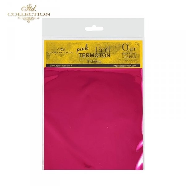 Foil Transfert métallisé pour scrapbooking Rose foncé x5