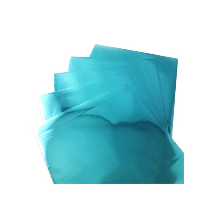 Foil Transfert métalissé scrapbooking bleu clair x5