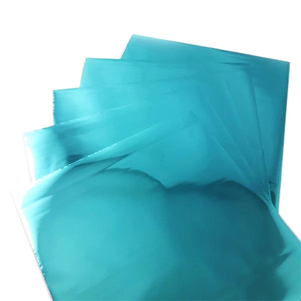 Foil Transfert métalissé scrapbooking bleu clair x5