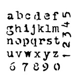 Pochoir plastique alphabet